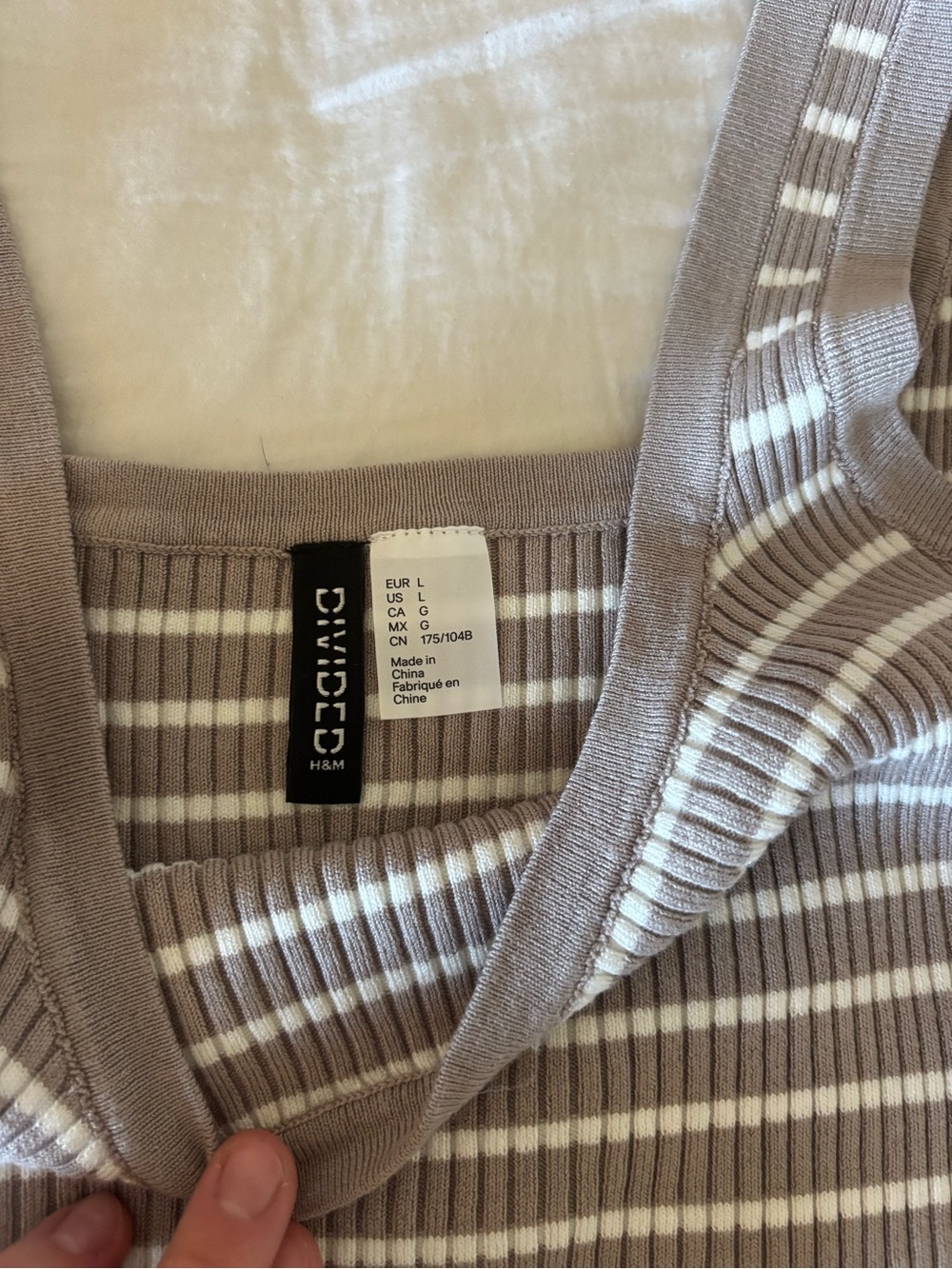 Striped Ribbed Tank Top - Picture 2 of 2